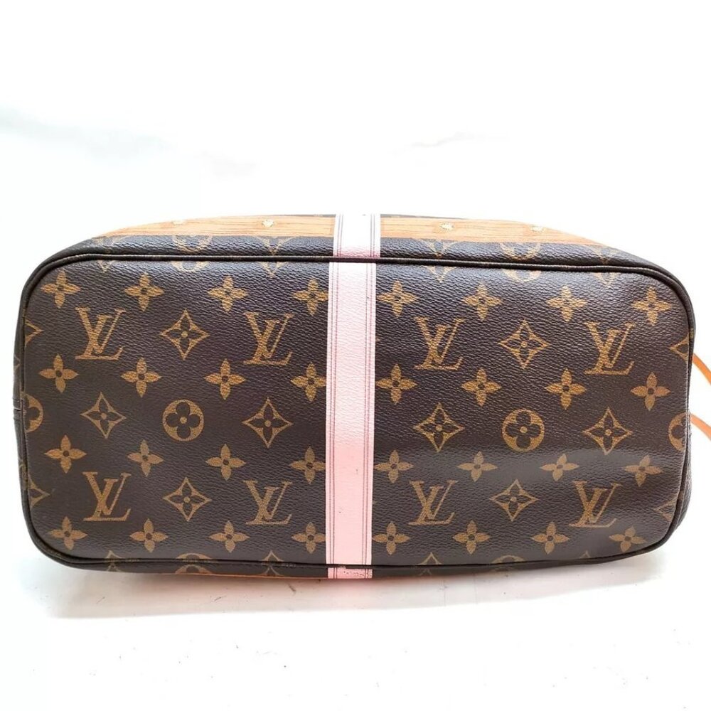 Louis Vuitton Brown and Pink Monogram Tote - Picture 4 of 12